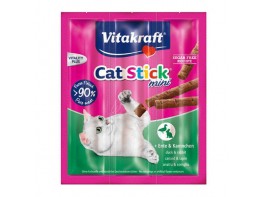 Imagen del producto Vitakraft cat stick mini, pato & conejo 18g 3 u