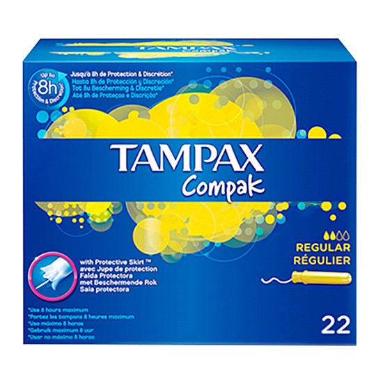 Tampax tampones compak regular 22u