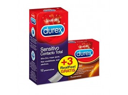 Durex preservativo contacto total 12uds+realfeel 3